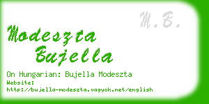 modeszta bujella business card